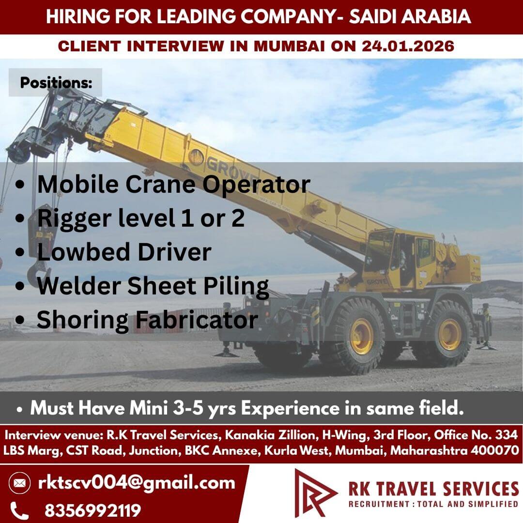 HIRING FOR LEADING COMPANY- SAIDI ARABIA HIRING FOR LEADING COMPANY- SAIDI ARABIA