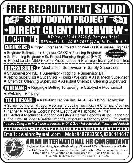 Shutdown Project - Saudi