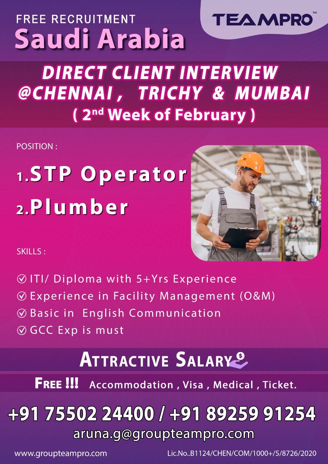 STP Operator ,  Plumber