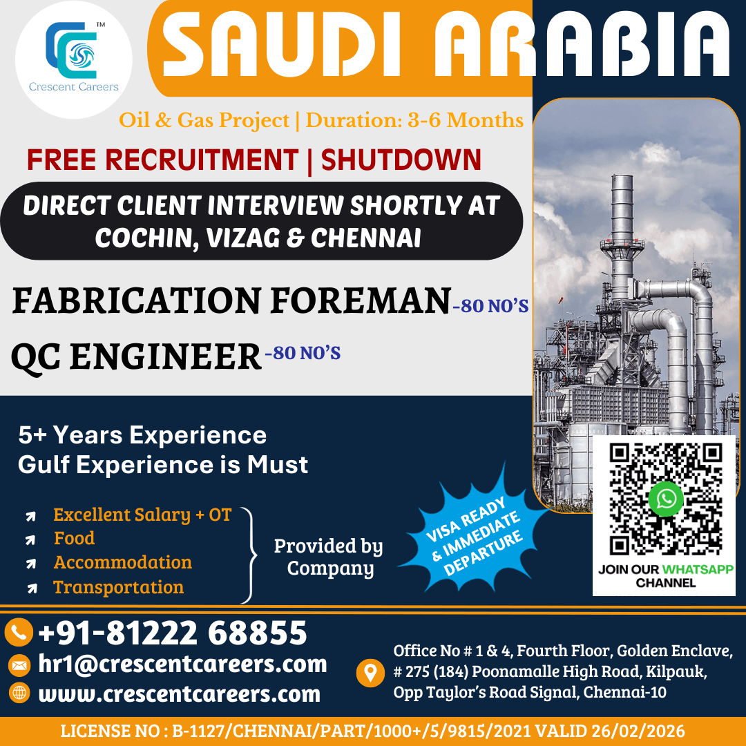 FABRICATION FOREMAN / QC ENGINEER