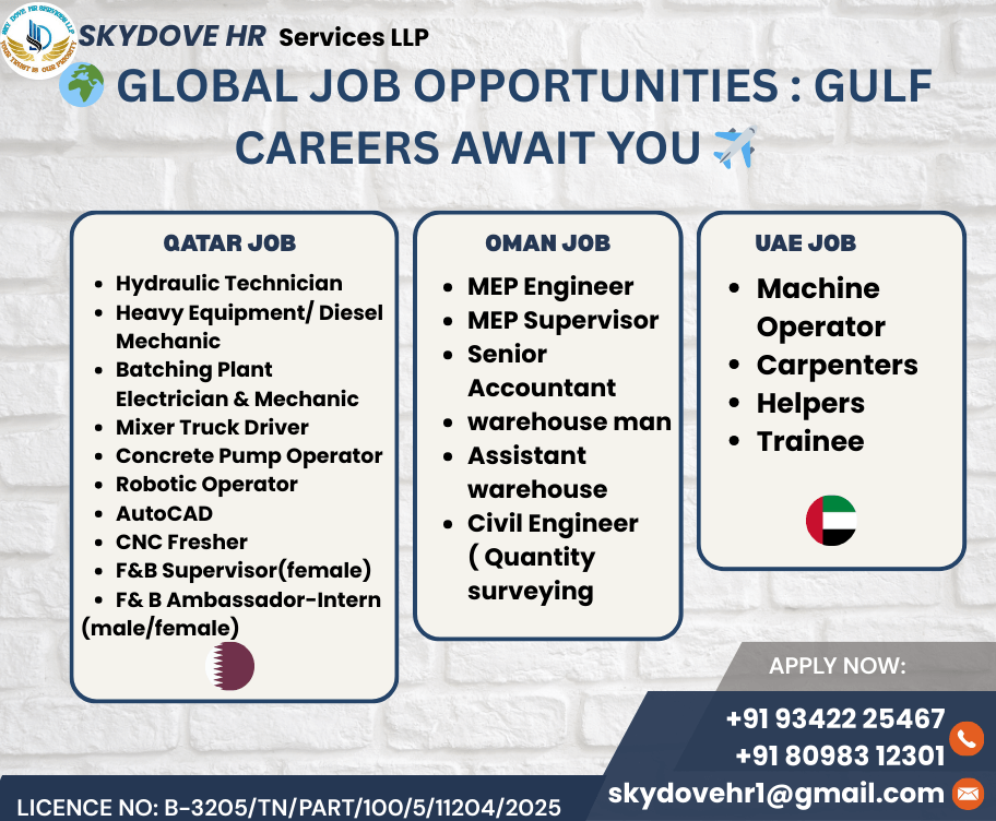 GOLDEN OPPORTUNITY FOR JOB SEEKERS, LOOKING FOR GULF!!! GOLDEN OPPORTUNITY FOR JOB SEEKERS, LOOKING FOR GULF!!!