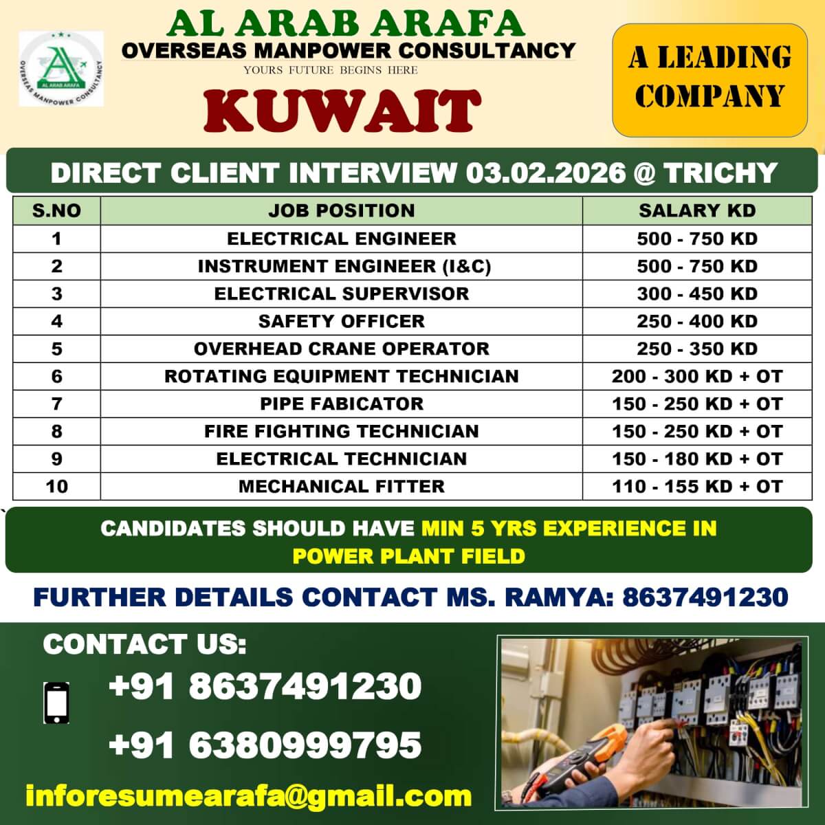 DIRECT CLIENT INTERVIEW ON 03.02.2026 @ TRICHY DIRECT CLIENT INTERVIEW ON 03.02.2026 @ TRICHY