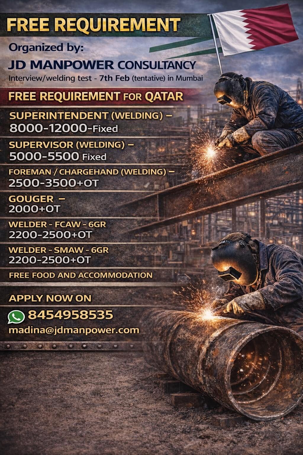 FREE REQUIREMENT FOR QATAR LONG TERM