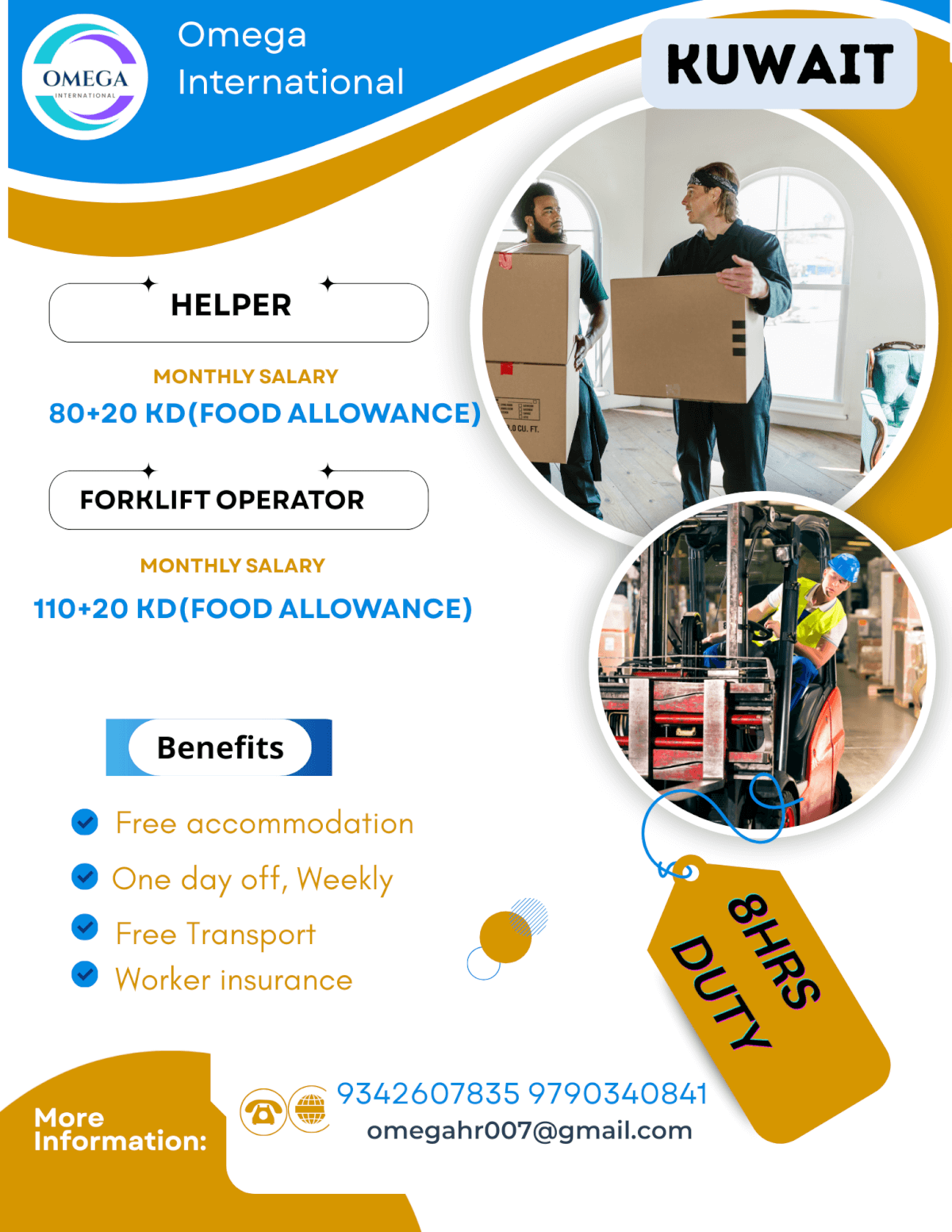 URGENTLY HIRING FOR KUWAIT