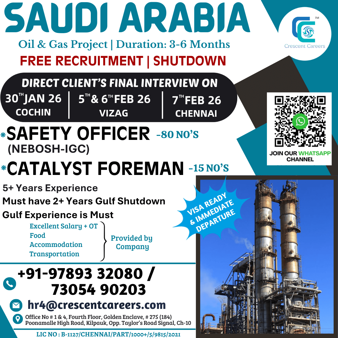 SAFETY OFFICER / CATALYST FOREMAN