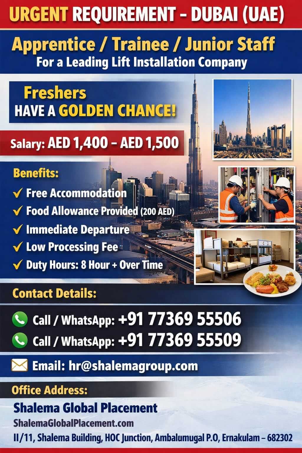 Urgent Requirement For Dubai