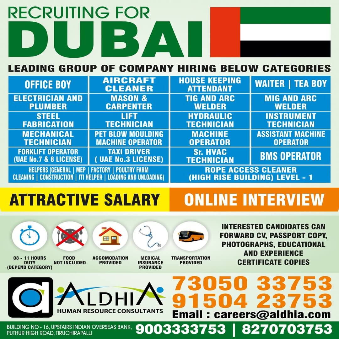 Dubai - Immediate visa (Direct Employment)