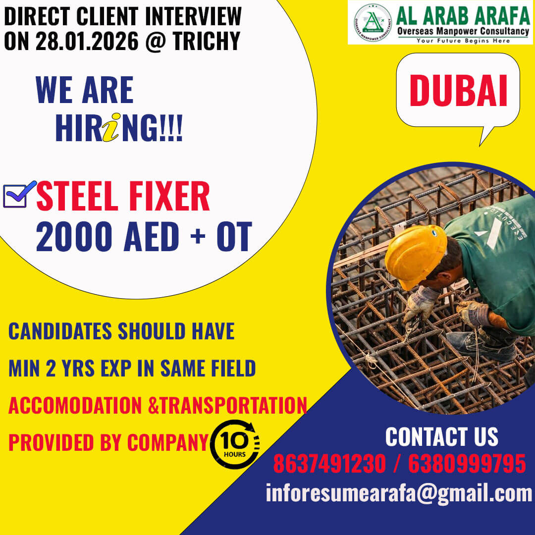 DIRECT CLIENT INTERVIEW ON 28.0.1.2026 @ TRICHY