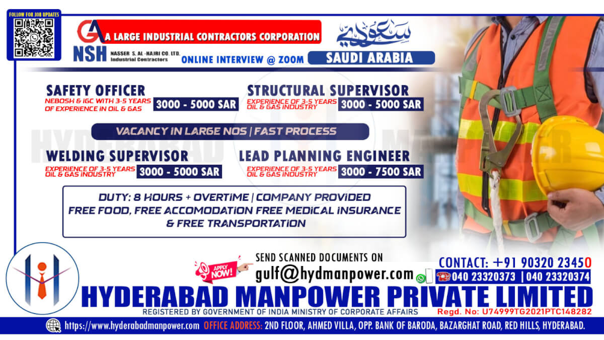 Hiring for Saudi Arabia Hiring for Saudi Arabia