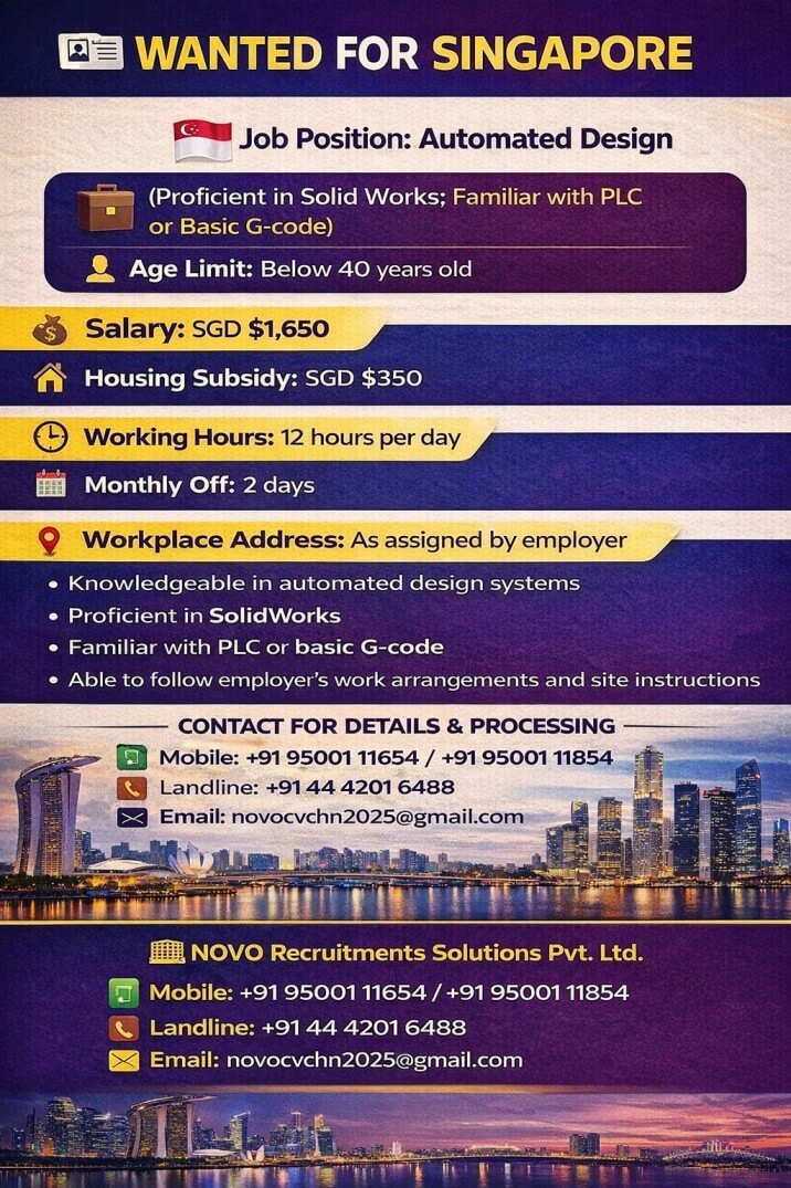 Automated Design Engineer (Proficient in SolidWorks; Familiar with PLC or Basic G-Code) Automated Design Engineer (Proficient in SolidWorks; Familiar with PLC or Basic G-Code)