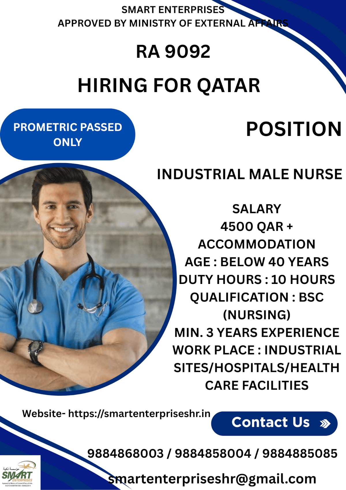URGENT REQUIREMENT FOR QATAR