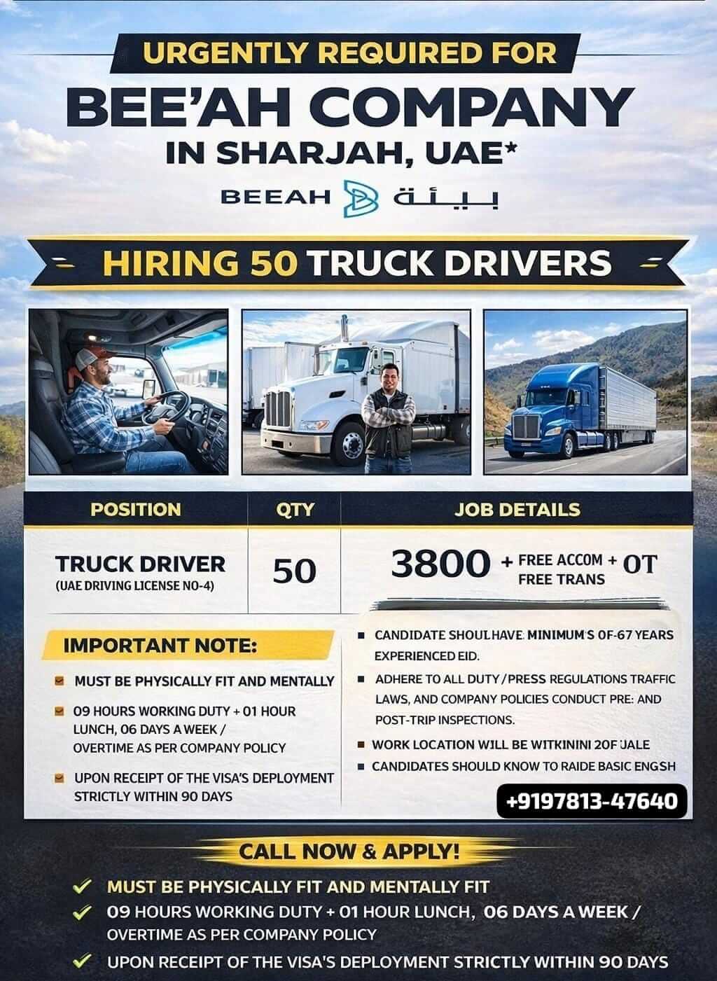 Heavy Driver for UAE Heavy Driver for UAE