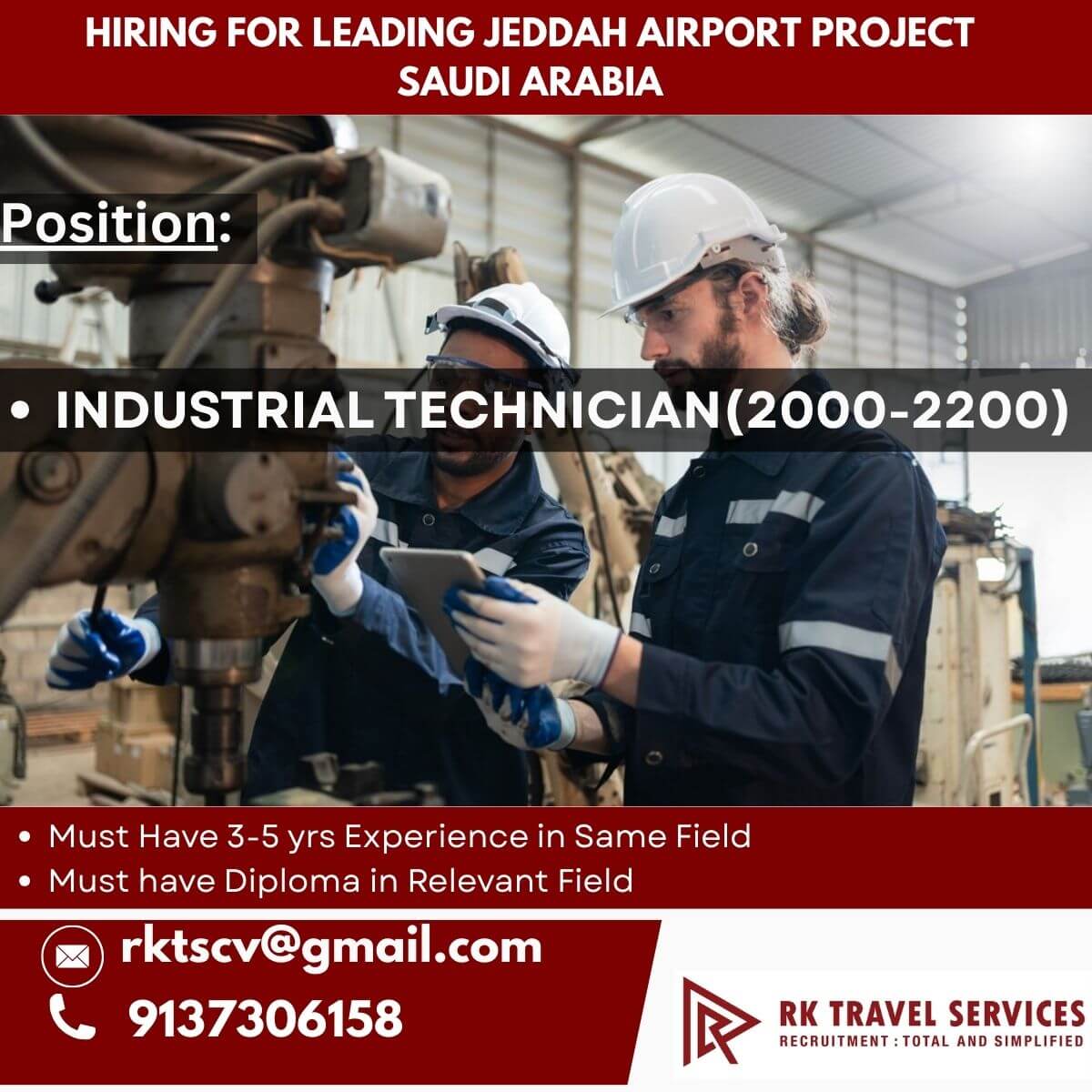 HIRING FOR LEADING JEDDAH AIRPORT PROJECT SAUDI ARABIA