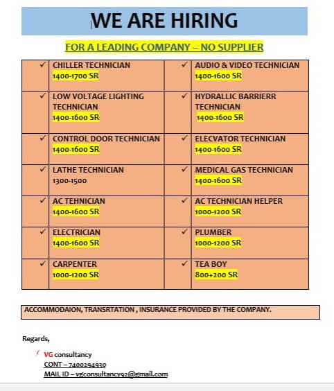 URGENT REQUIRED FOR SAUDI ARABIA URGENT REQUIRED FOR SAUDI ARABIA