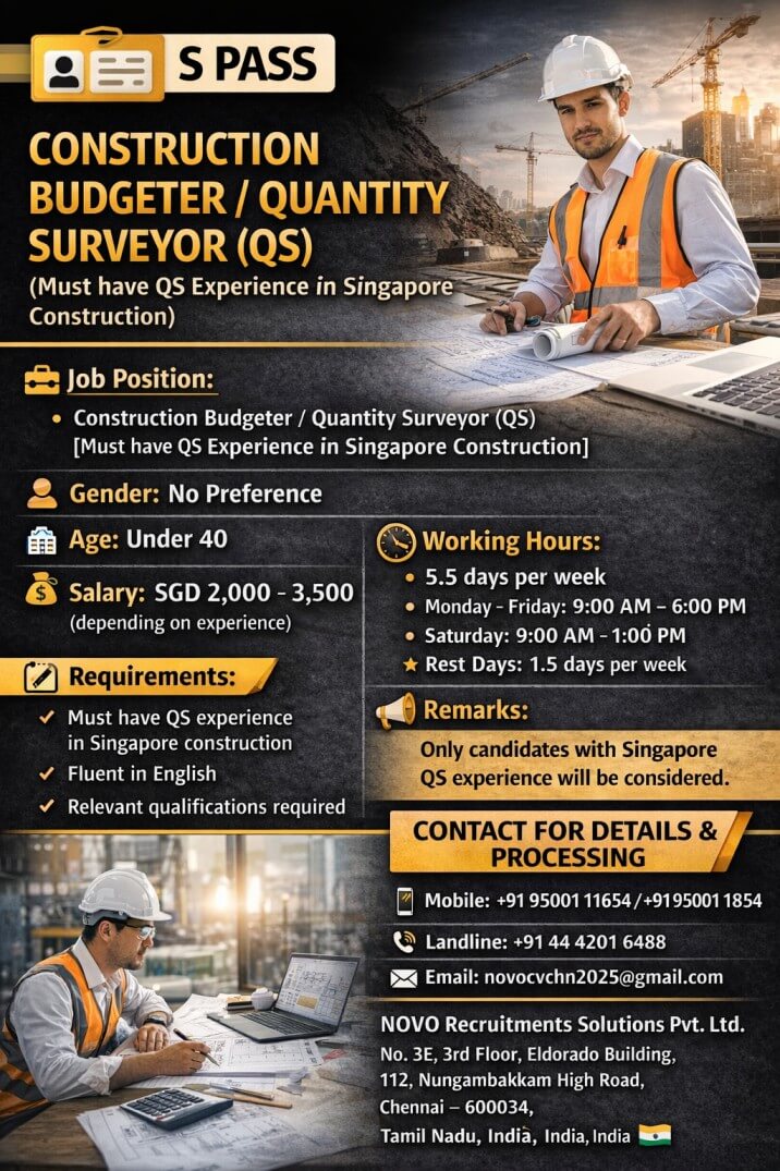 Construction Budgeter / Quantity Surveyor (QS)