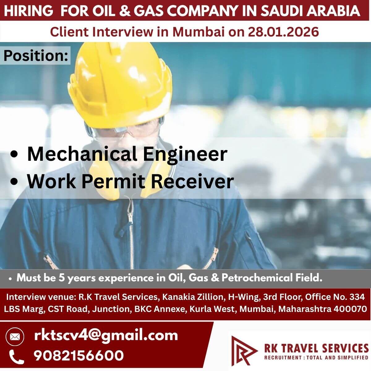 Hiring For oil & gas Company in Saudi Arabia Hiring For oil & gas Company in Saudi Arabia