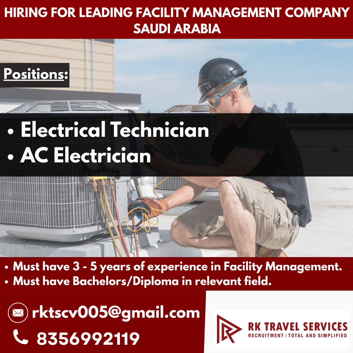 HIRING FOR LEADING FACILITY MANAGEMENT COMPANY SAUDI ARABIA HIRING FOR LEADING FACILITY MANAGEMENT COMPANY SAUDI ARABIA