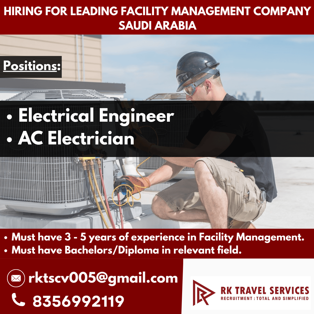 HIRING FOR LEADING FACILITY MANAGEMENT COMPANY SAUDI ARABIA HIRING FOR LEADING FACILITY MANAGEMENT COMPANY SAUDI ARABIA