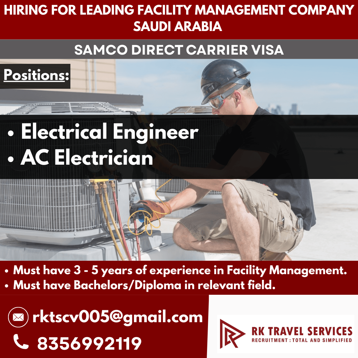 HIRING FOR LEADING FACILITY MANAGEMENT COMPANY SAUDI ARABIA HIRING FOR LEADING FACILITY MANAGEMENT COMPANY SAUDI ARABIA