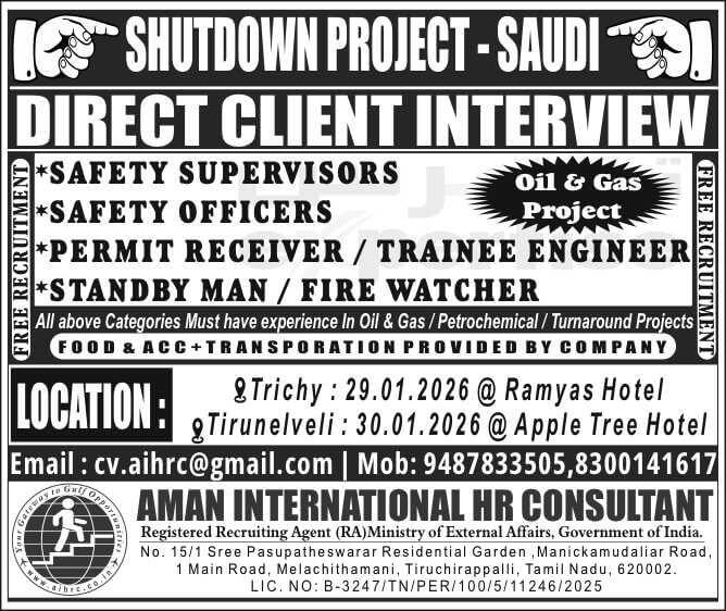 Shut Down Project -Saudi Arabia