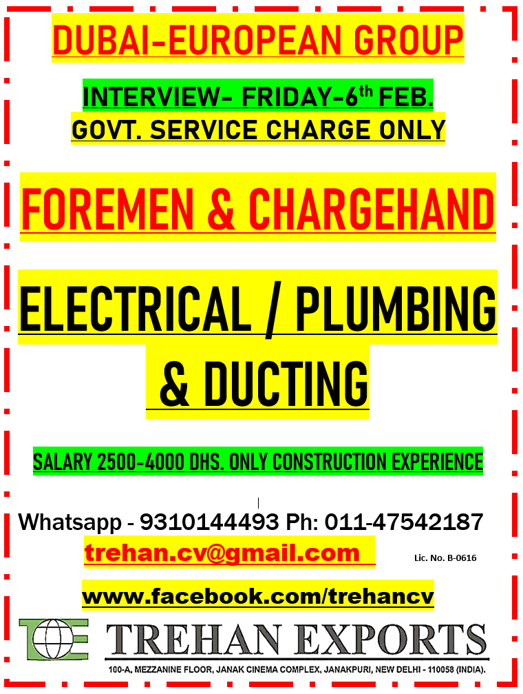 FOREMEN & CHARGEHAND FOREMEN & CHARGEHAND