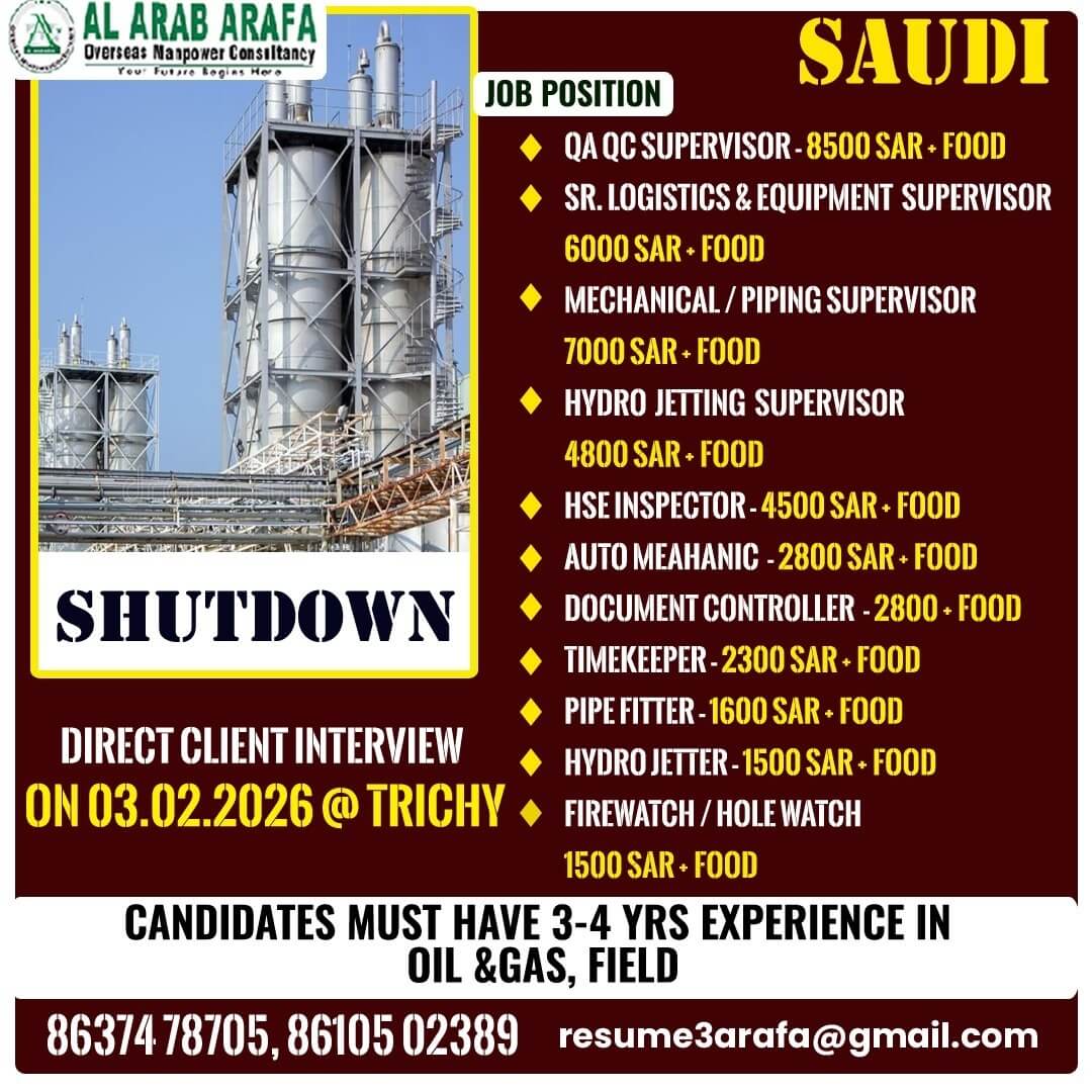 DIRECT INTERVIEW ON 03.02.2026 @TRICHY DIRECT INTERVIEW ON 03.02.2026 @TRICHY