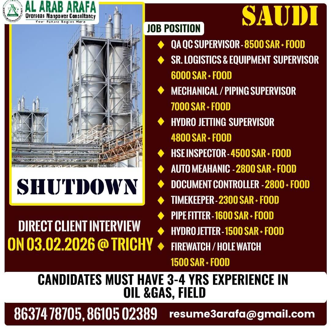 DIRECT CLIENT INTERVIEW ON 03.02.2026 @ TRICHY DIRECT CLIENT INTERVIEW ON 03.02.2026 @ TRICHY