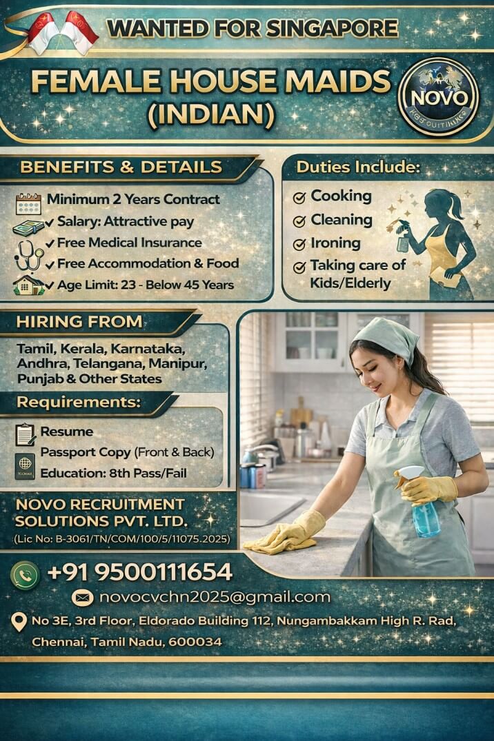 FEMALE HOUSE MAIDS (INDIAN)