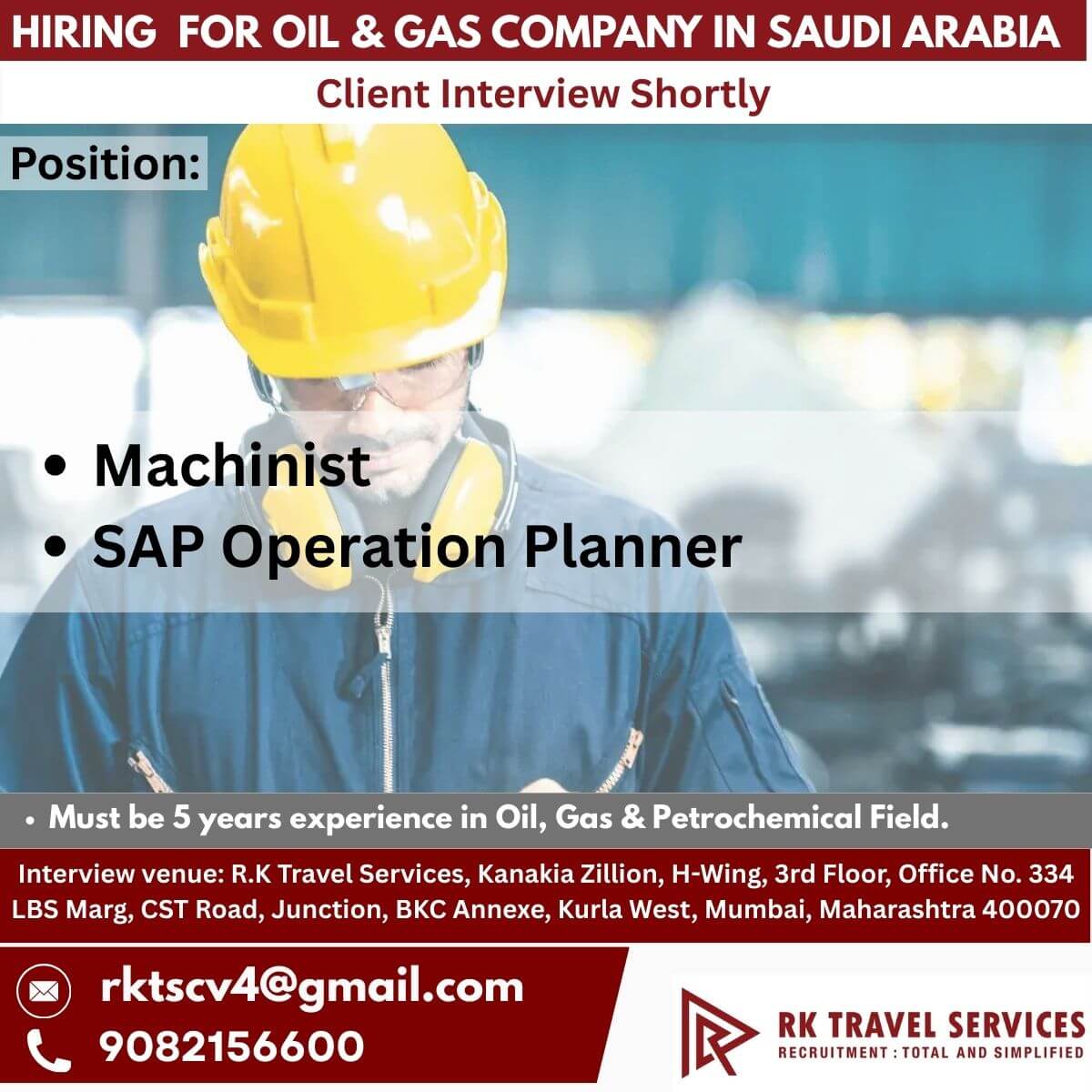 Hiring For oil & gas Company in Saudi Arabia Hiring For oil & gas Company in Saudi Arabia