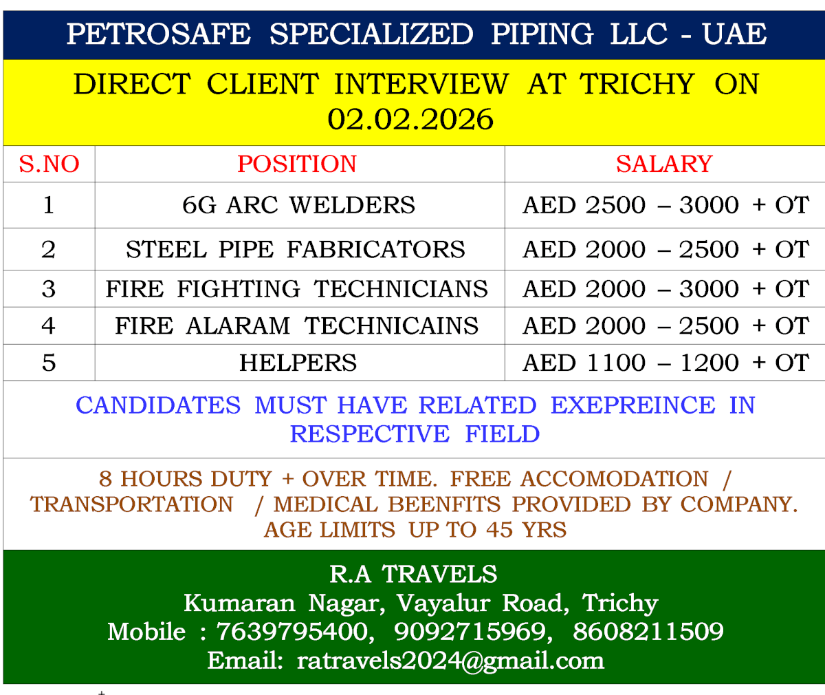 PETROSAFE SPECIALIZED PIPING LLC - UAE PETROSAFE SPECIALIZED PIPING LLC - UAE