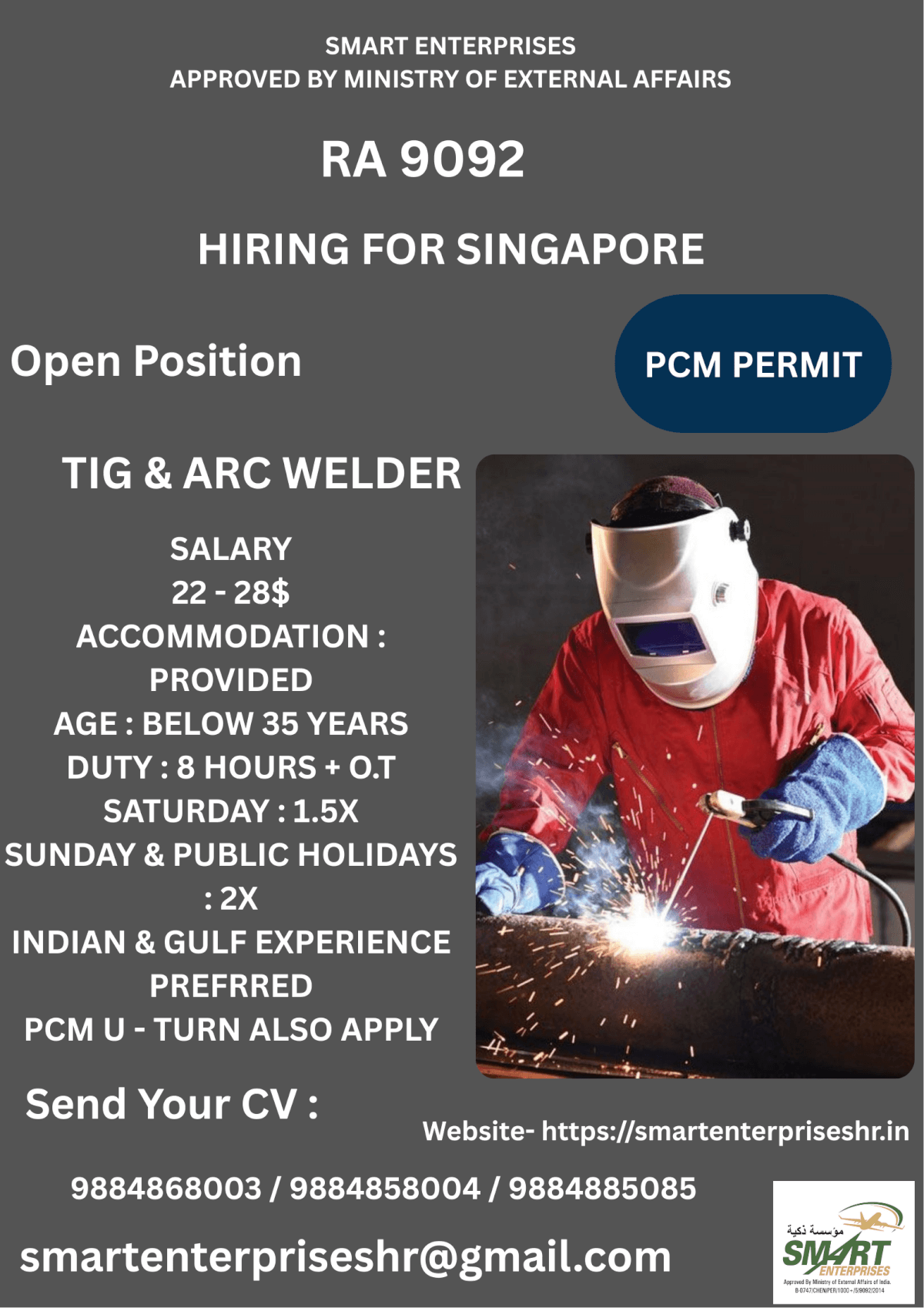 URGENT REQUIREMENT FOR SINGAPORE