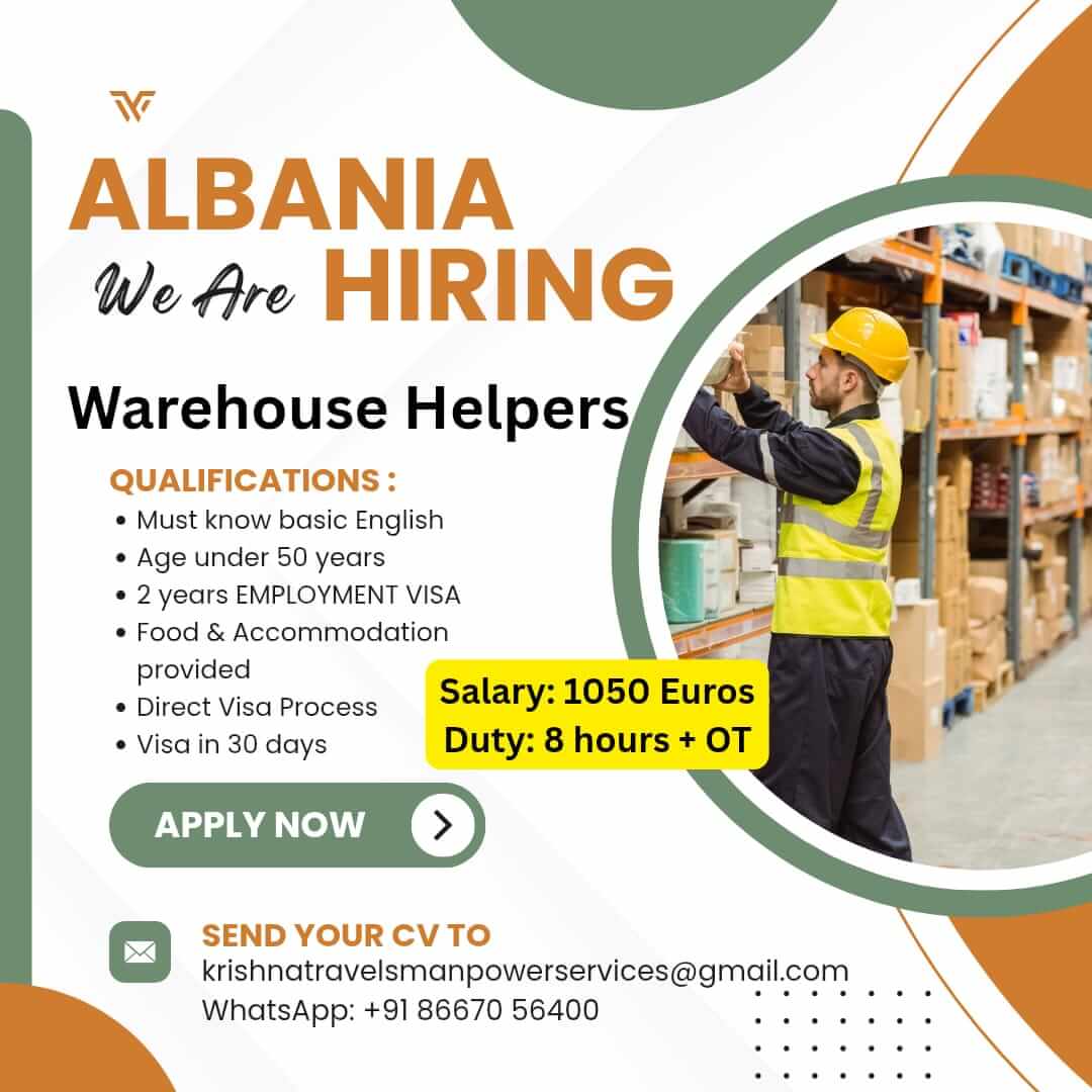 Hiring for Albania - Warehouse Workers