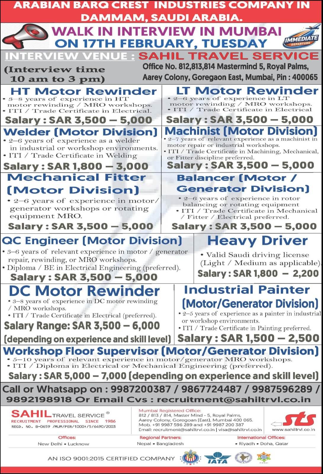 ARABIAN BARQ CREST INDUSTRIES COMPANY IN DAMMAM,SAUDI ARABIA