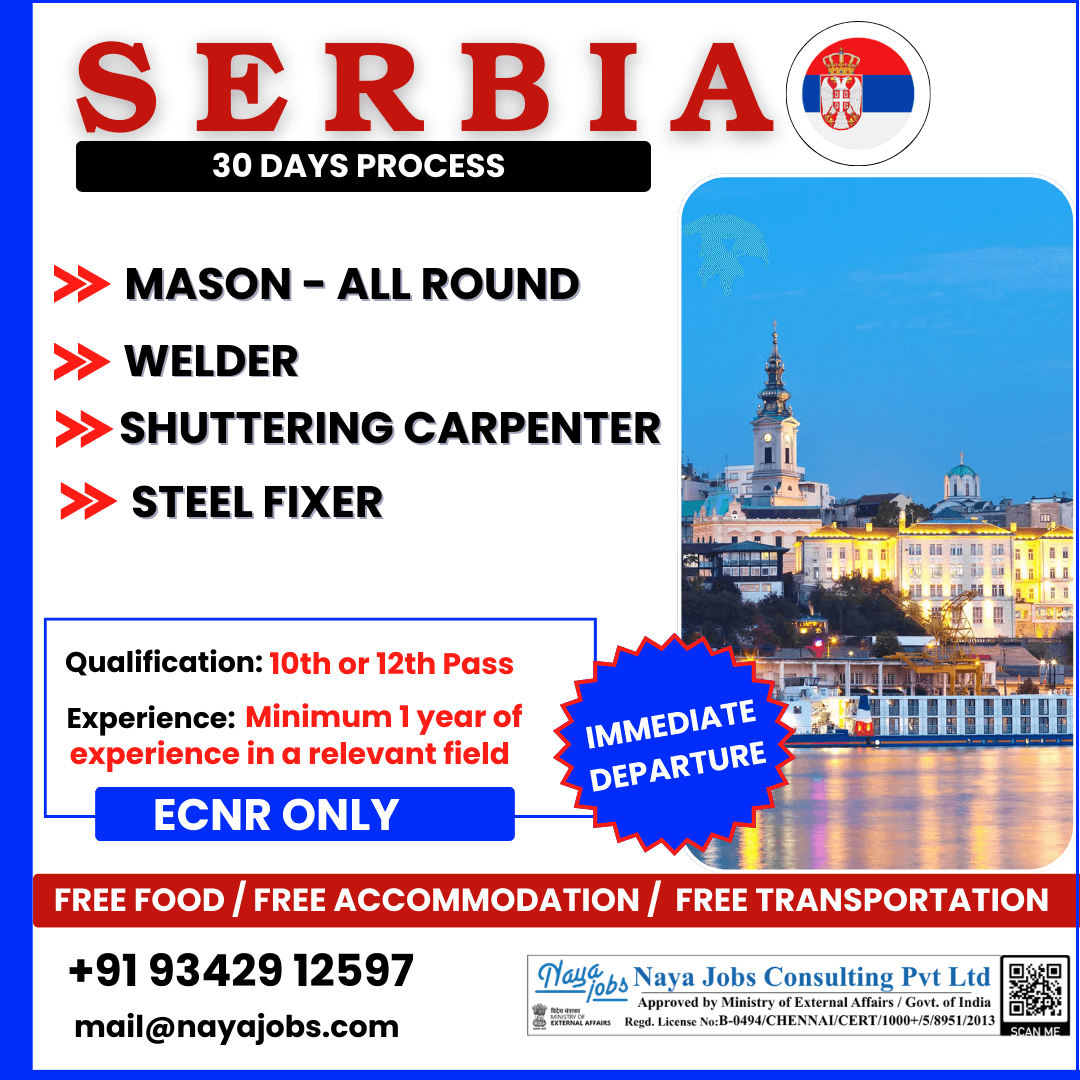 Urgent Hiring for Construction job in Europe Country
