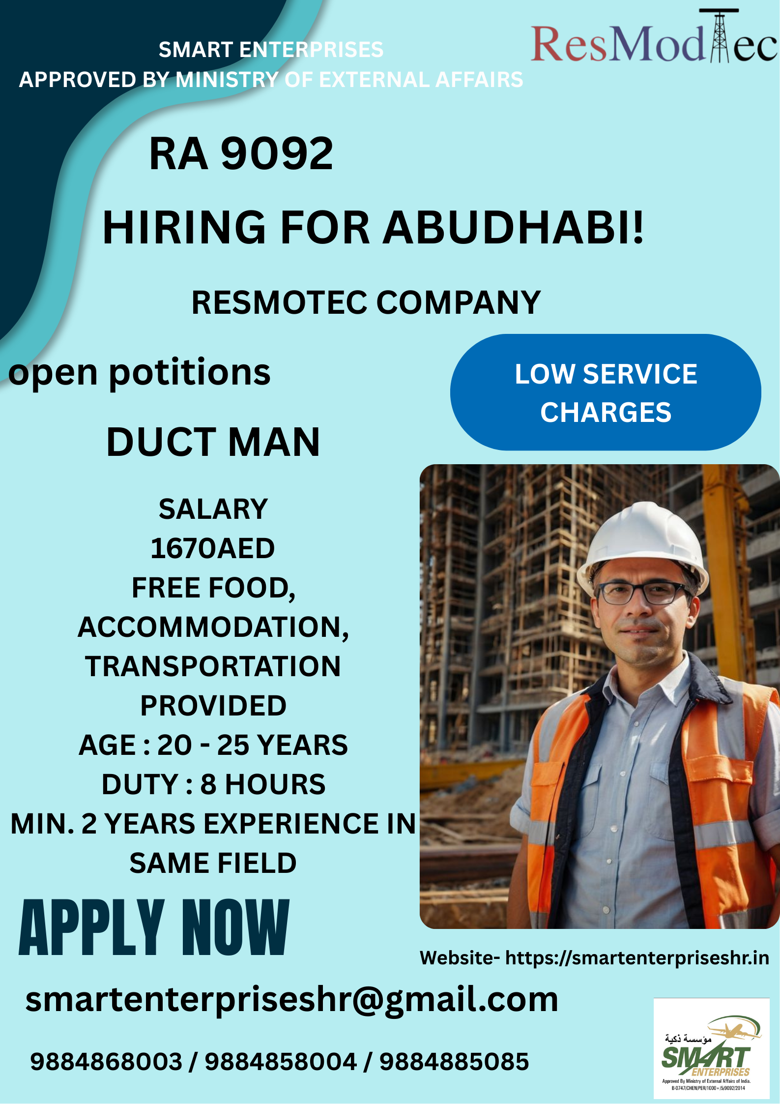 URGENT REQUIREMENT FOR ABUDHABI
