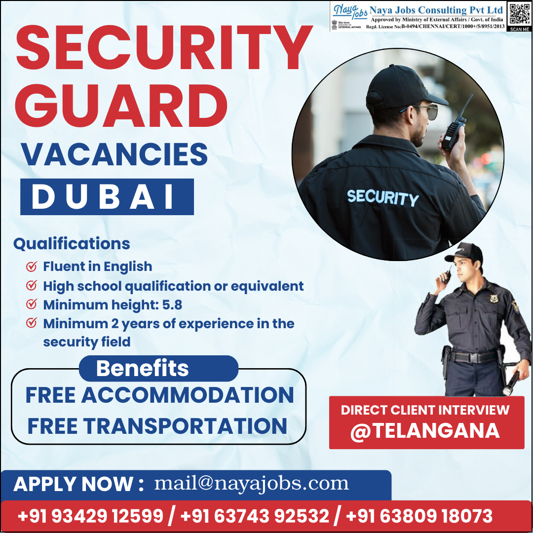 Urgent Hiring: Security Guard Jobs in Dubai – Direct Interview