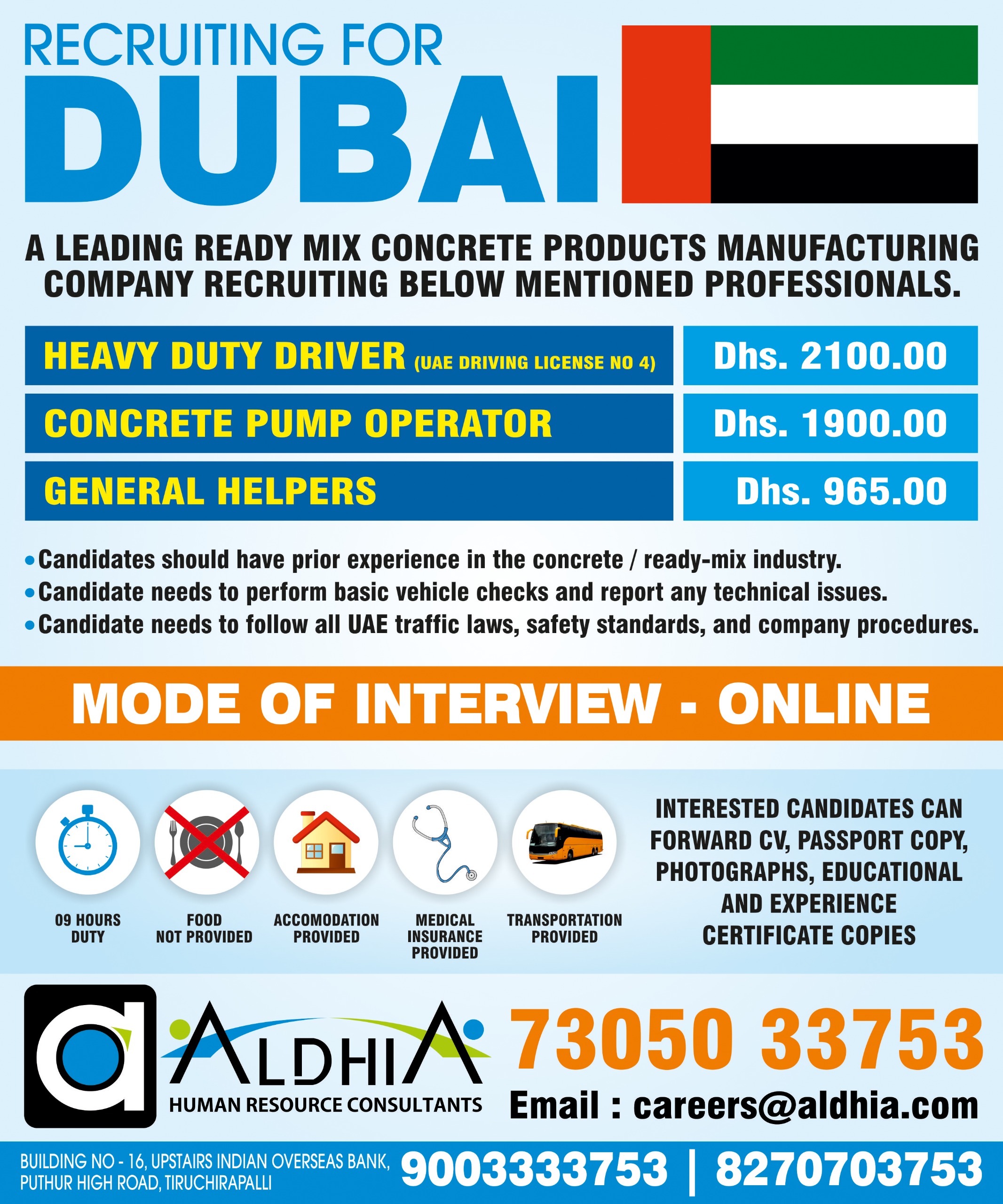 Recruiting for Dubai - Online Interview