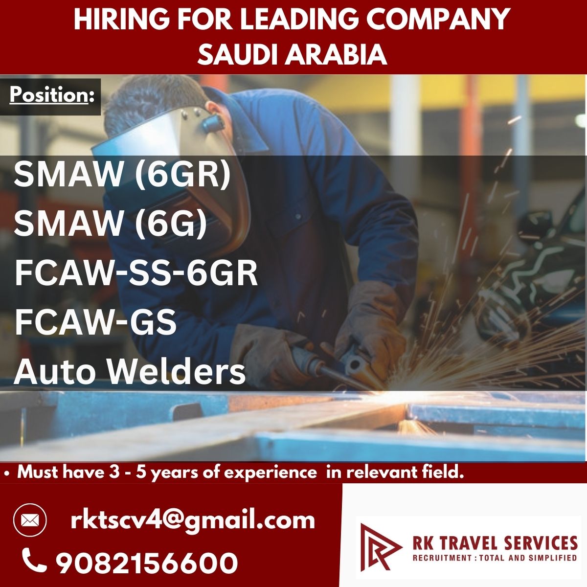HIRING FOR LEADING COMPANY  SAUDI ARABIA