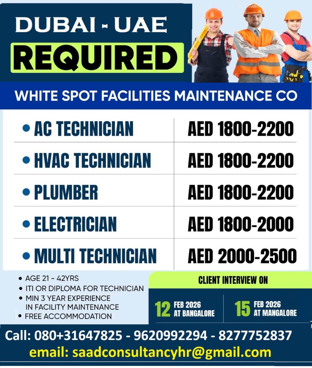 Hiring for White Spot Facility Management Co