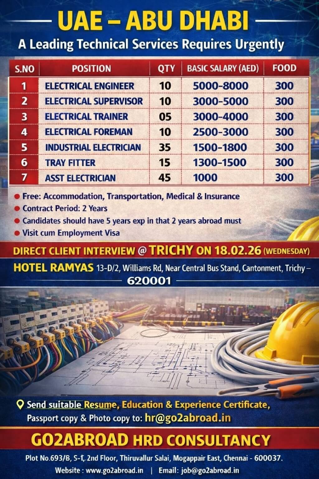 Urgently required for UAE Urgently required for UAE