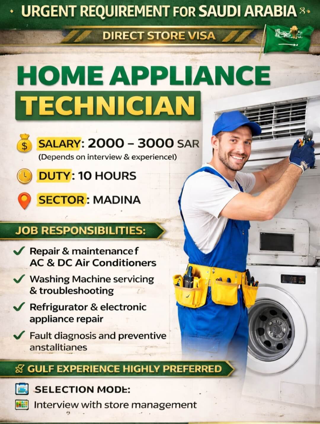 WE ARE HIRING FOR SAUDI ARABIA