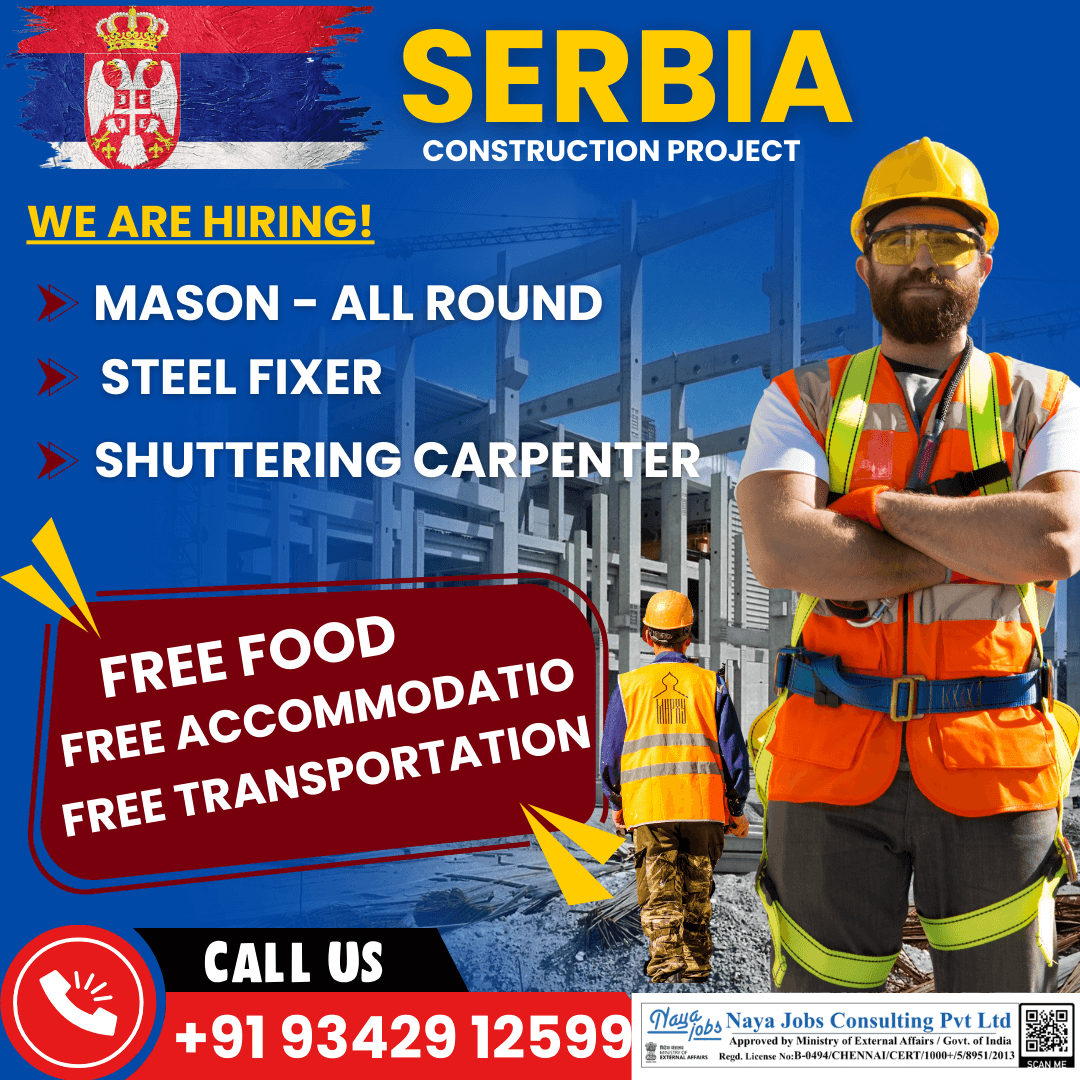 We are hiring skilled construction workers for Serbia (Europe) with immediate deployment. We are hiring skilled construction workers for Serbia (Europe) with immediate deployment.