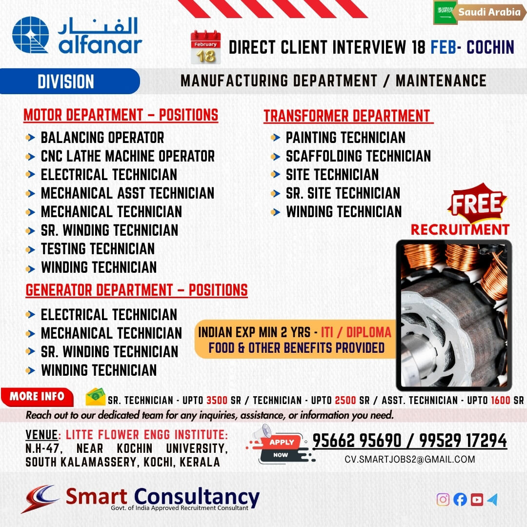 Still searching for Gulf jobs? Your Saudi job interview is happening in Cochin this week!”