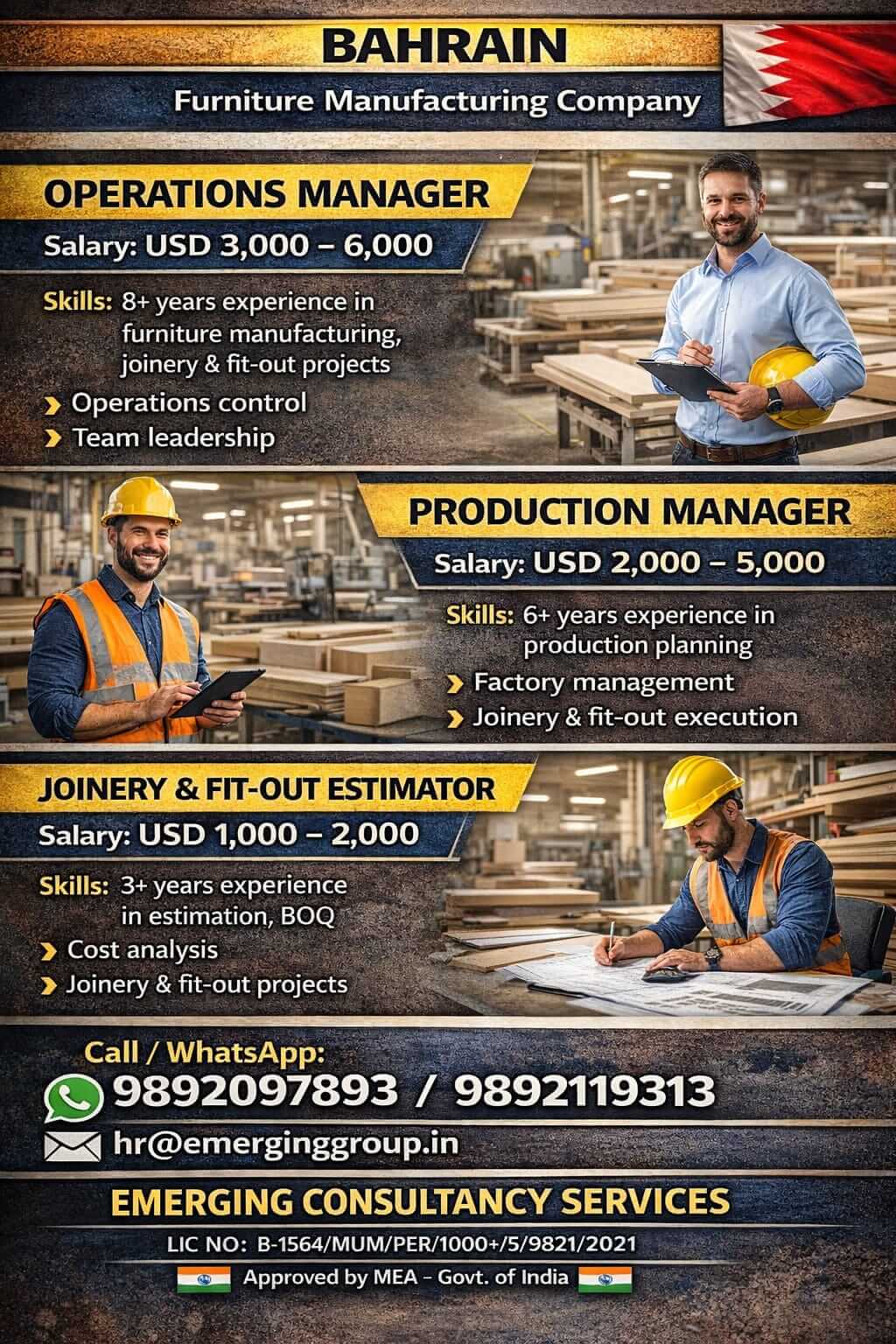 URGENTLY REQUIRED FOR BAHRAIN URGENTLY REQUIRED FOR BAHRAIN