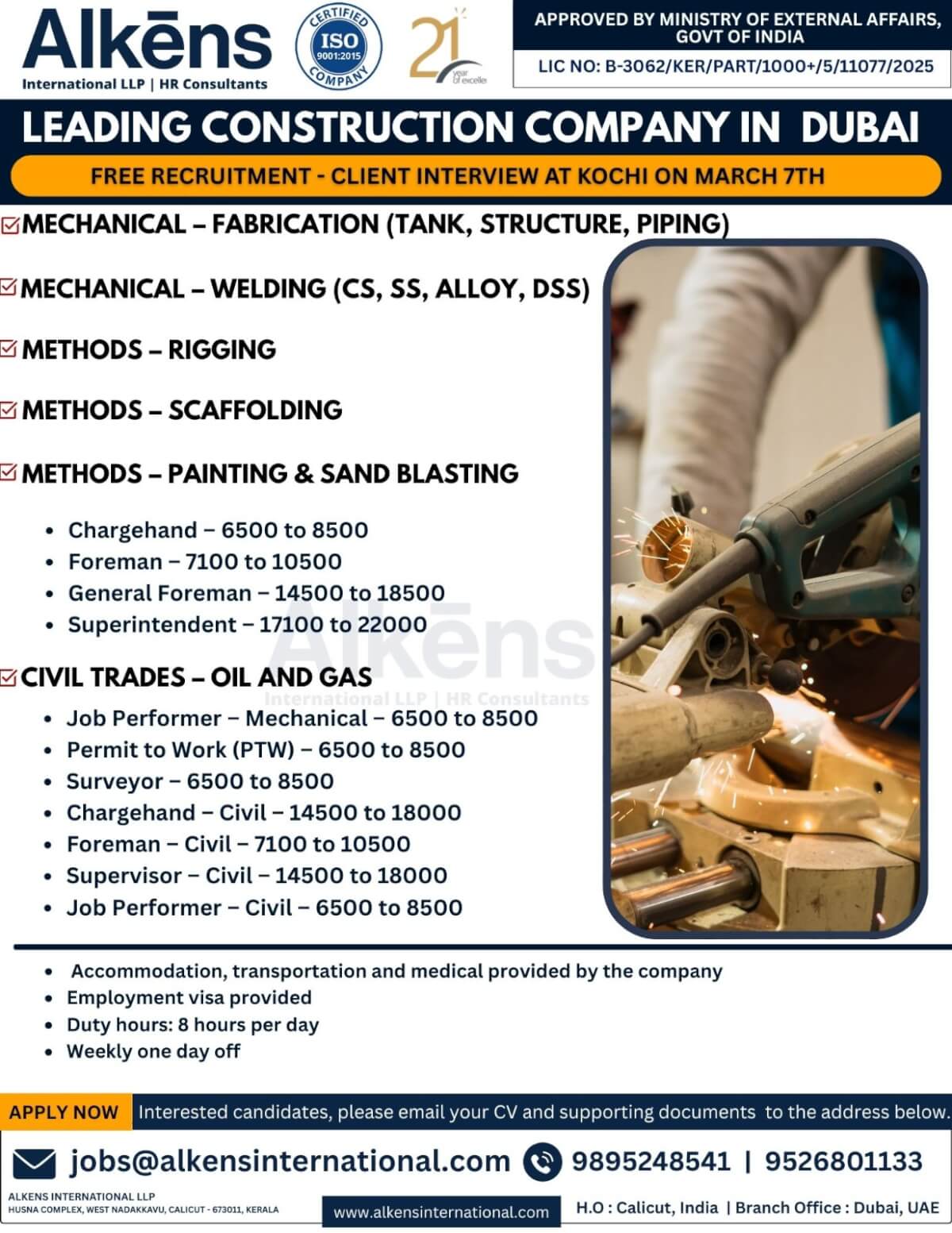 HIRING FOR UAE HIRING FOR UAE