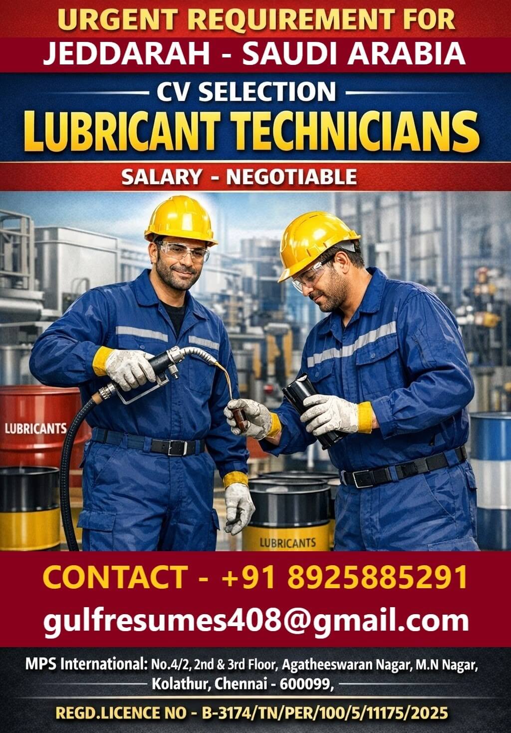 URGENT REQUIREMENT FOR JEDDARAH – SAUDI ARABIA CV SELECTION URGENT REQUIREMENT FOR JEDDARAH – SAUDI ARABIA CV SELECTION