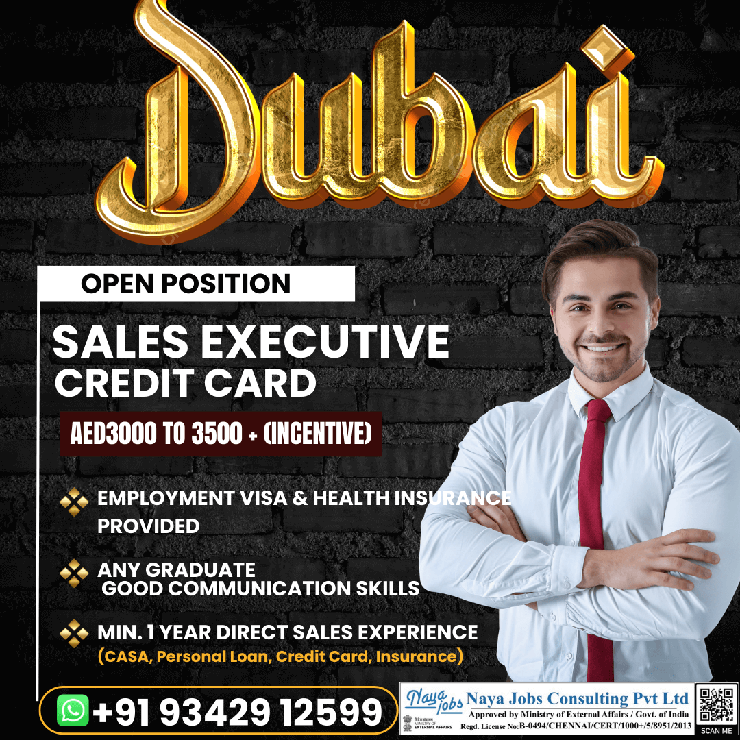 URGENT HIRING – SALES EXECUTIVE (BANKING SALES)
