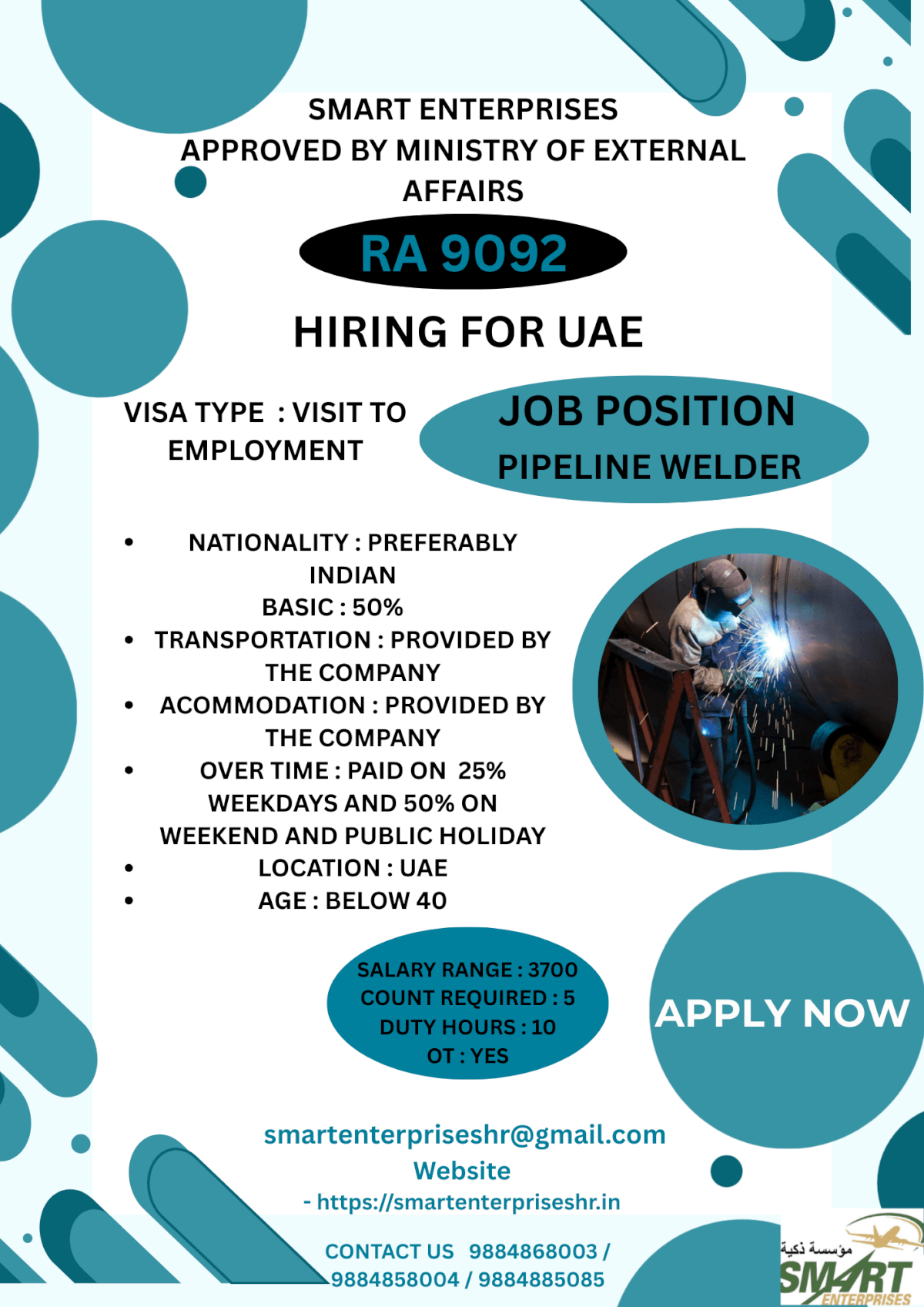 URGENT REQUUIREMENT FOR UAE