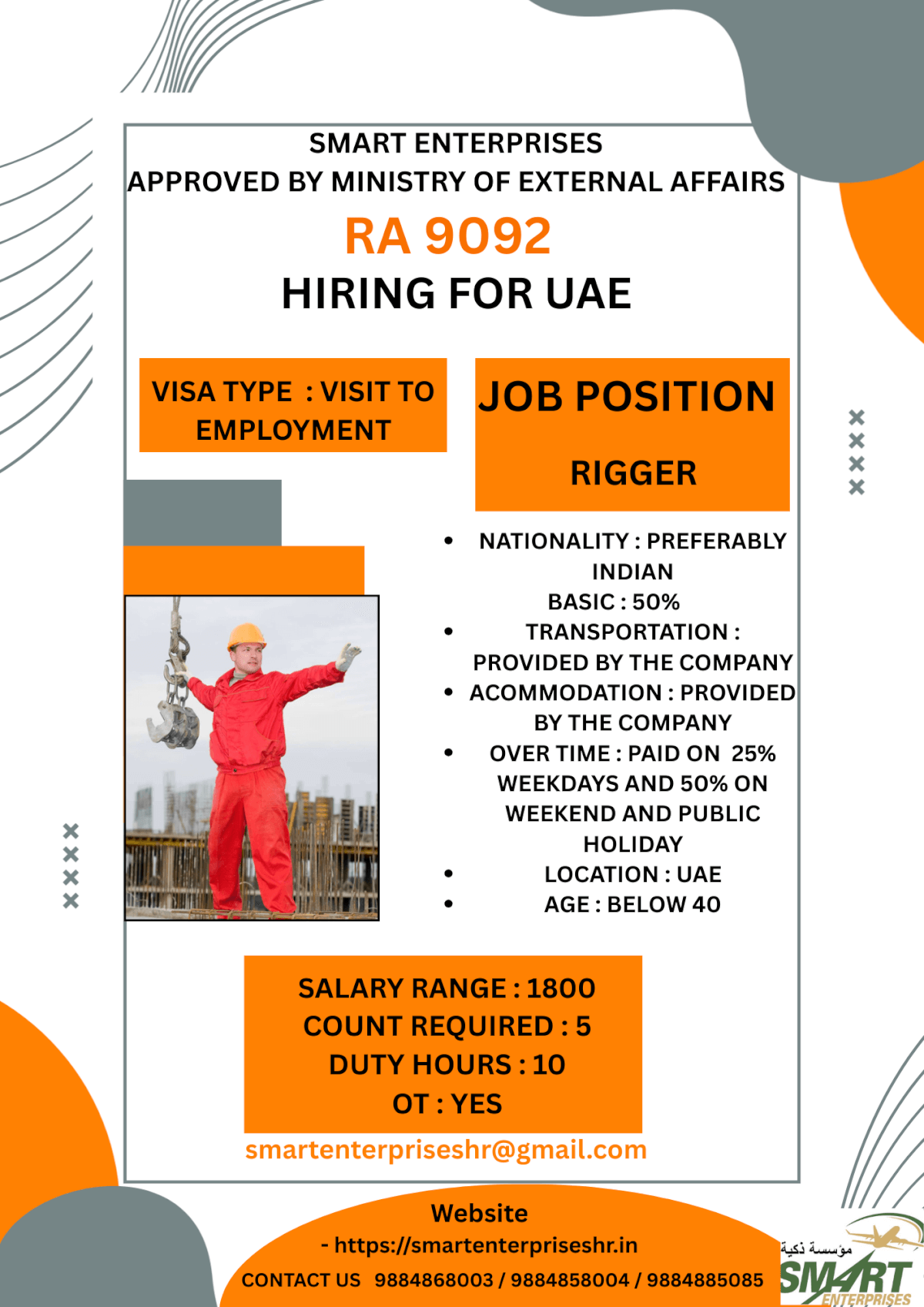 URGENT REQUIREMENT FOR UAE