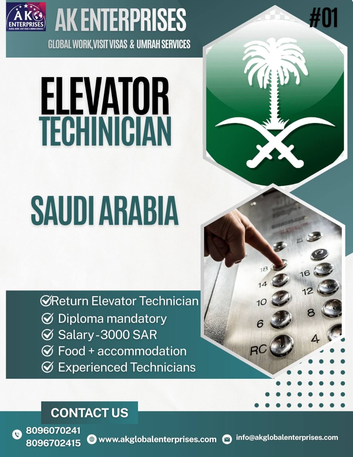 New Requirements for Saudi Arabia -Return Elevator Technician
